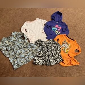 Bundle of 5 Girls Long Sleeve Tees Size 2T/3T